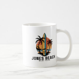 Caneca De Café Praia de Jones Nova York Surfando Surfista _1
