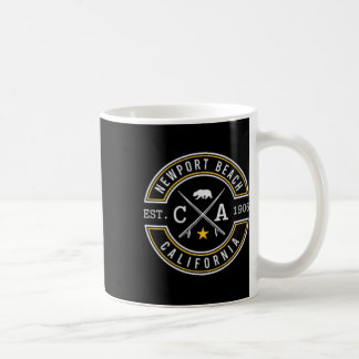 Caneca De Café Praia de Newport Beach Califórnia Ca Retro Surfist