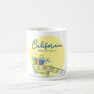 Caneca De Café Praia de Newport Califórnia