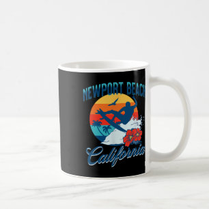 Caneca De Café Praia de Newport Califórnia Surf Verão Férias Vint