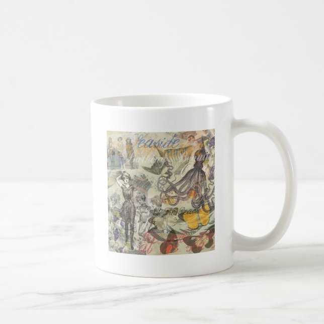 Caneca De Café Praia de polvo Antigo Estilo Costeiro Steampunk (Direita)