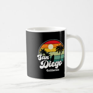 Caneca De Café Praia de San Diego Califórnia Surfando Surfista Le