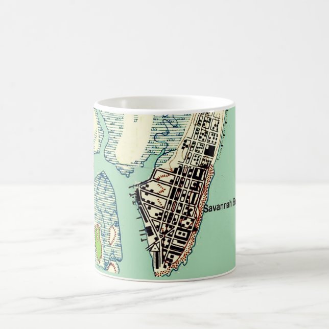 Caneca De Café Praia de Savannah - Ilha Tybee  (Centro)