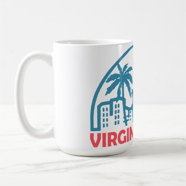 Caneca De Café Praia de verão na Virgínia - Virgínia (Esquerda)