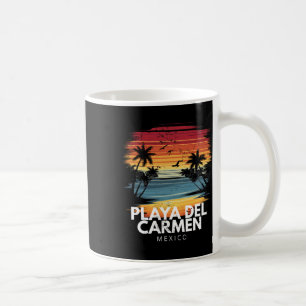 Caneca De Café Praia Del Carmen México Prancha de Surfe Surf Vint