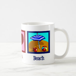 Caneca De Café Praia do amor da paz