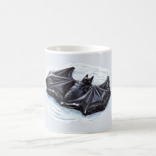 Caneca De Café Praia do Flutuador de Morcego Preto