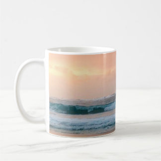 Caneca De Café Praia do pôr do sol e oceano 