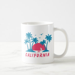 Caneca De Café Praia do Pôr do Sol na Califórnia