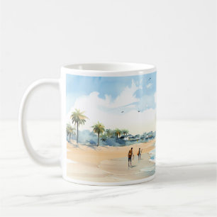Caneca De Café Praia e Mar