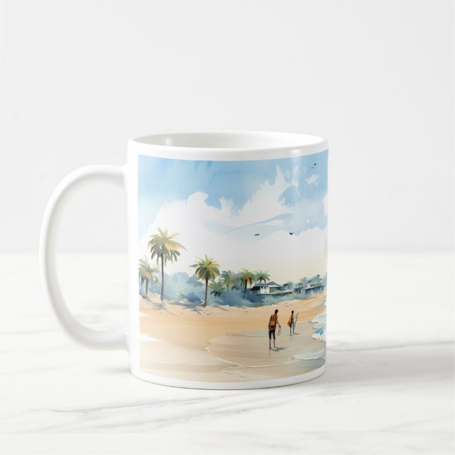 Caneca De Café Praia e Mar (Esquerda)