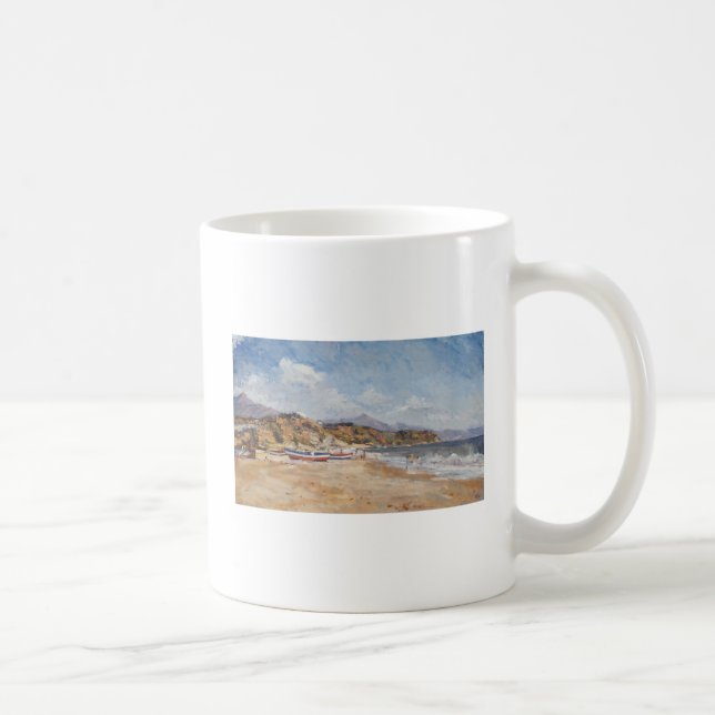 Caneca De Café Praia e montanhas Nerja 2001 (Direita)