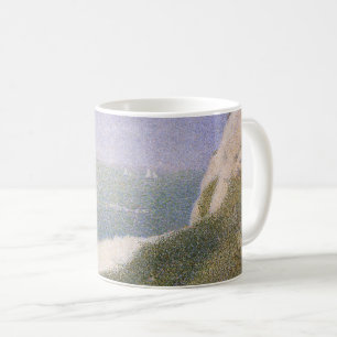 Caneca De Café Praia em Honfleur por Georges Seurat, Vintage Art