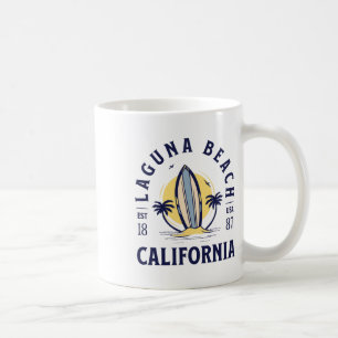 Caneca De Café Praia Laguna Califórnia Surf Verão Férias Vinta