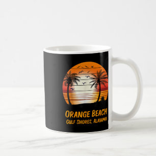 Caneca De Café Praia Laranja Golfos Costas Alabama Pôr do Sol Vin