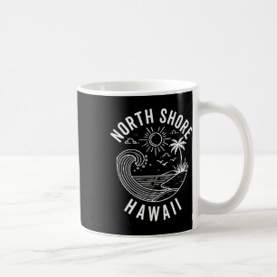 Caneca De Café Praia Norte Oahu Havaí Lembrança Surfando Havaiano