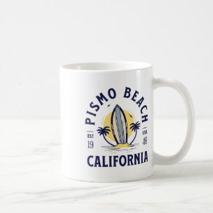 Caneca De Café Praia Pismo Califórnia Surf Férias de Verão Vintag
