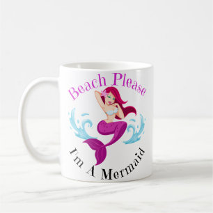 Caneca De Café Praia Por Favor EU SOU UMA Sereia Divertida Místic