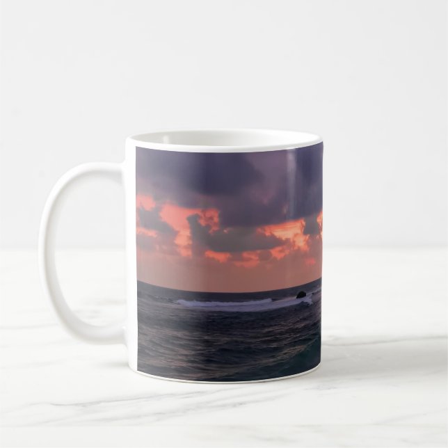 Caneca De Café Praia Romântica em Dusk (Esquerda)