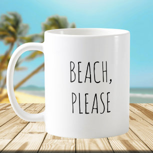 Caneca De Café Praia Rústica Cuta Por Favor Faça Piadas Engraçada