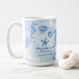Caneca De Café Praia Seacavalo Starfish Conchas Bem-vindas Famíli