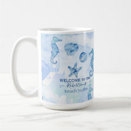 Caneca De Café Praia Seacavalo Starfish Conchas Bem-vindas Famíli