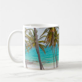 Caneca De Café Praia tropical colorida