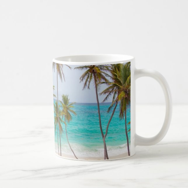 Caneca De Café Praia tropical colorida (Direita)