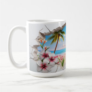 Caneca De Café Praia Tropical do Paraíso - Mug 3D