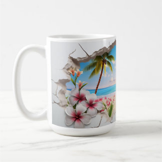 Caneca De Café Praia Tropical do Paraíso - Mug 3D