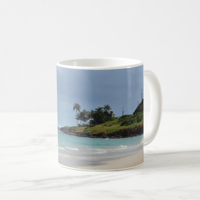 Caneca De Café praia tropical Windy (Frente Esquerda)