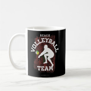 Caneca De Café Praia Voleibol Marrocos Bandeira Amar Voleibol