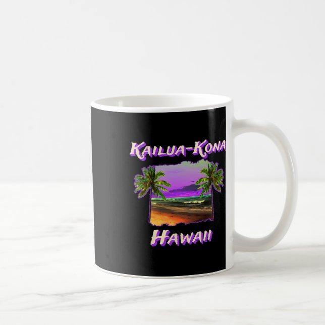 Caneca De Café Praias De Kailua-Kona Havaí 1 (Direita)