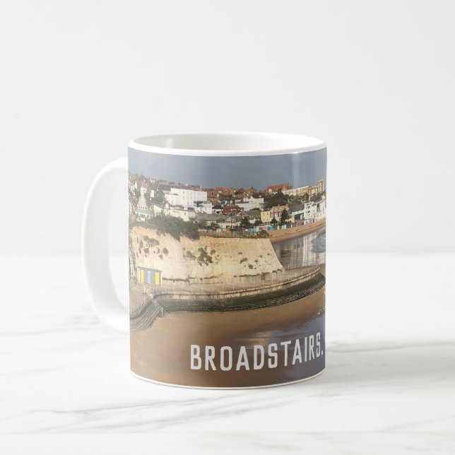 Caneca De Café Praias em Broadseser em Kent (Frente Esquerda)
