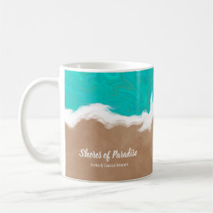 Caneca De Café Praias Personalizadas de Cidade Praiana Paraíso