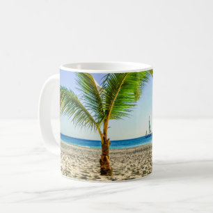 Caneca De Café Praias Tropicais Maré, Palm Tree, Aruba