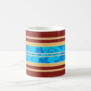 Caneca De Café Prancha da madeira do falso de Honu Hawiian
