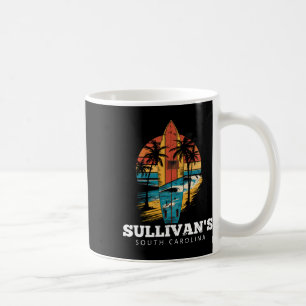 Caneca De Café Prancha de surf retrô da Carolina do Sul de Sulliv