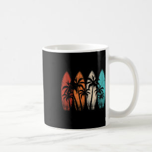 Caneca De Café Pranchas de Surf Havaianas Tropicais Árvore de Pal