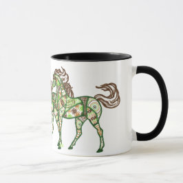 Caneca de café Prancing celta do cavalo