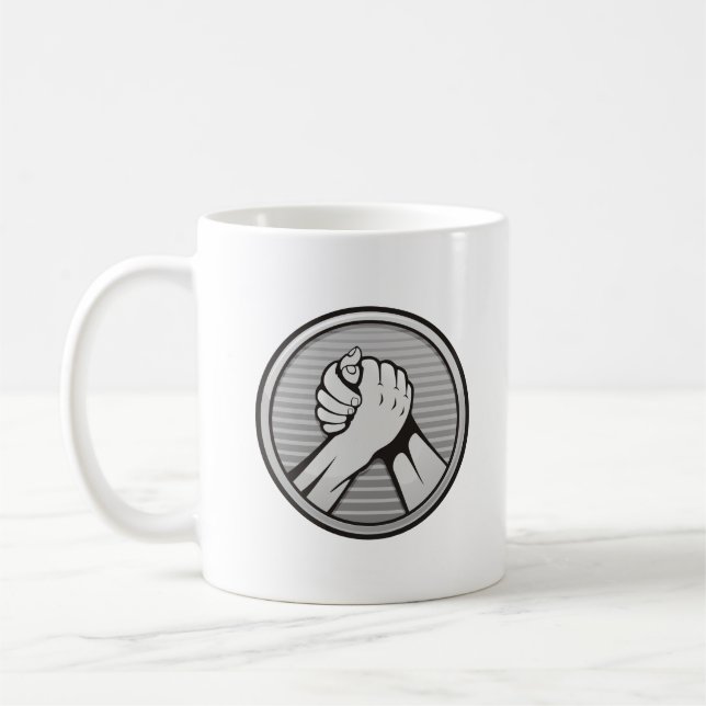 Caneca De Café Prata de luta do braço (Esquerda)