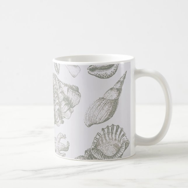 Caneca De Café Prateleiras de Arte Suave de Seashell (Direita)