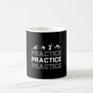Caneca De Café Prática Prática de Jogadores de Voleibol Praia