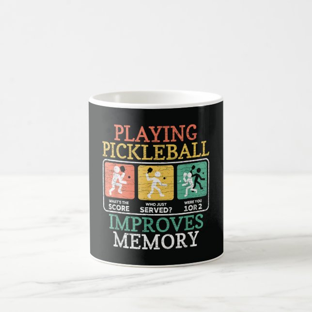 Caneca De Café Praticar Pickleball Melhora a Memória (Centro)
