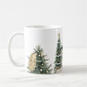 Caneca De Café Prato de Papel Natal Aconchegante com Inverno