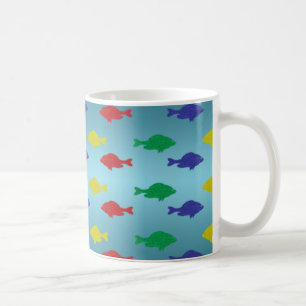 Caneca De Café Prato De Peixe Com Gliter