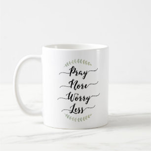 Caneca De Café Pray mais preocupação menos