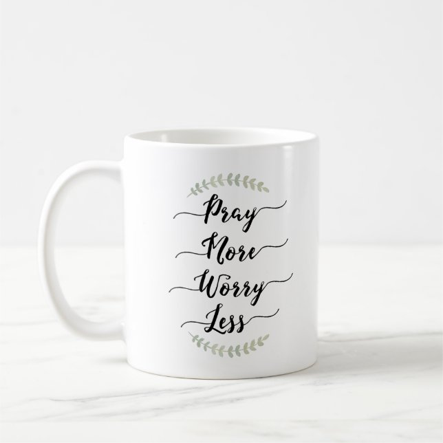 Caneca De Café Pray mais preocupação menos (Esquerda)