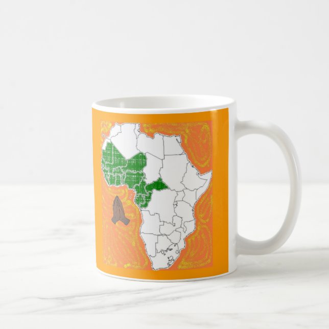 Caneca De Café Pray para África ocidental (Direita)