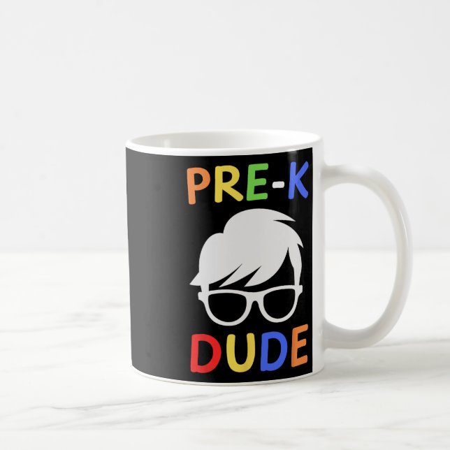 Caneca De Café Pré-k Cara Crianças de Volta à Escola Primeiro Dia (Direita)
